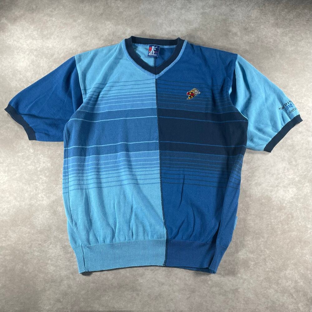 Vintage Y2K Rare Platinum Fubu Muhammad Ali XL Blue Sweater